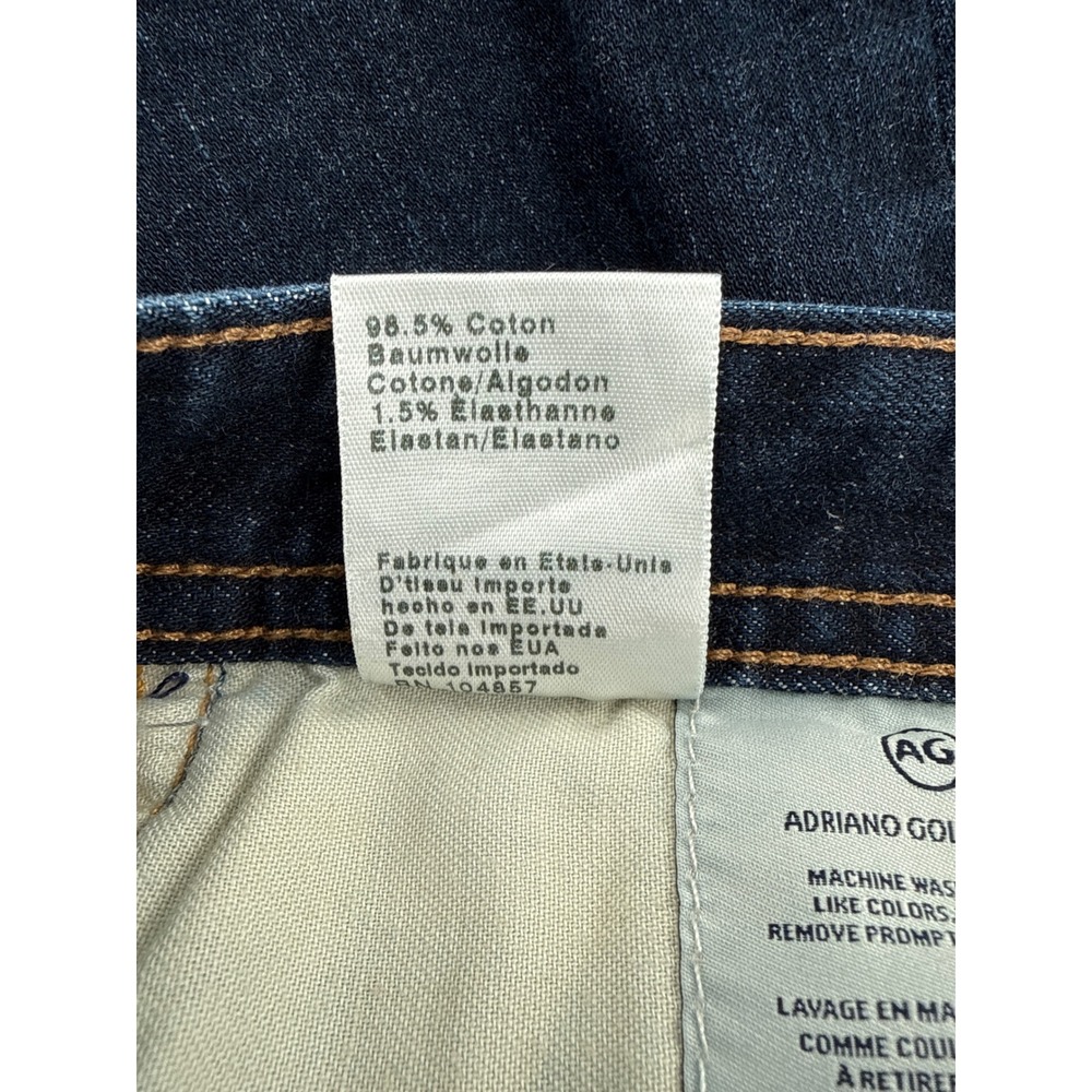 AG Adriano Goldschmied Jeans Mens 33x32 Dark Wash Straight Leg Denim Made in USA - Picture 9 of 9